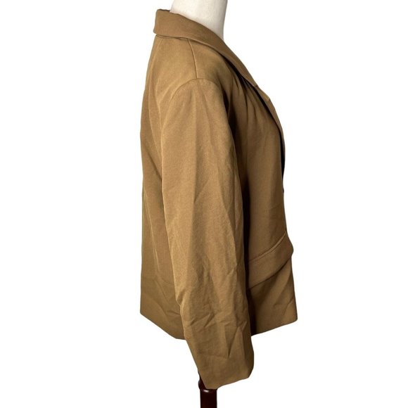 Madewell $148 Dorset Crop Blazer Easygoing Crepe Light roast Size S NL234 - Picture 7 of 9